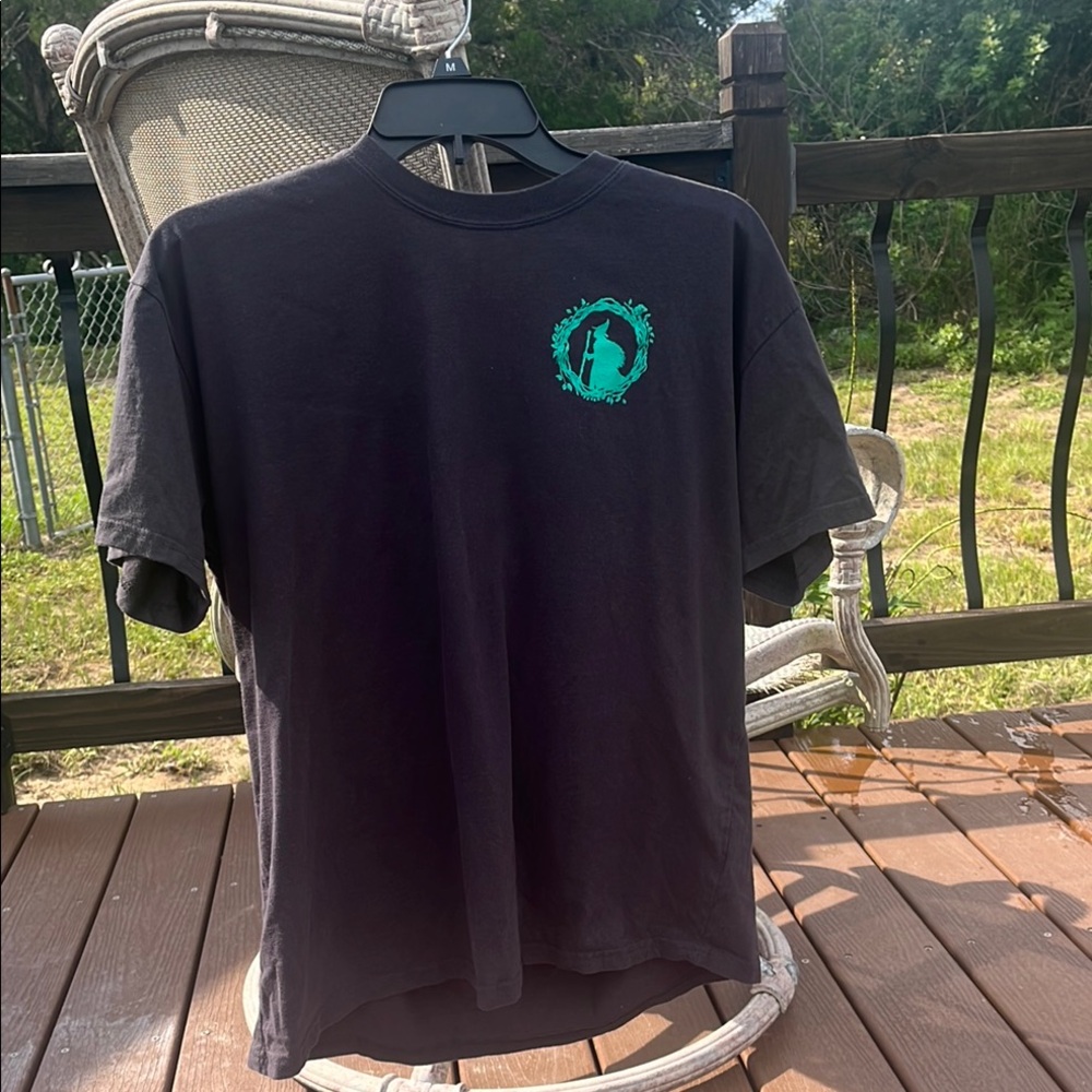 Wicked Black Graphic Tee with Teal Emblem